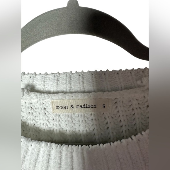 Moon & Madison Striped Chunky Knit Cropped Sweater Women’s Size S - Picture 5 of 8
